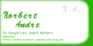 norbert andre business card