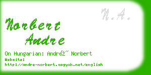 norbert andre business card